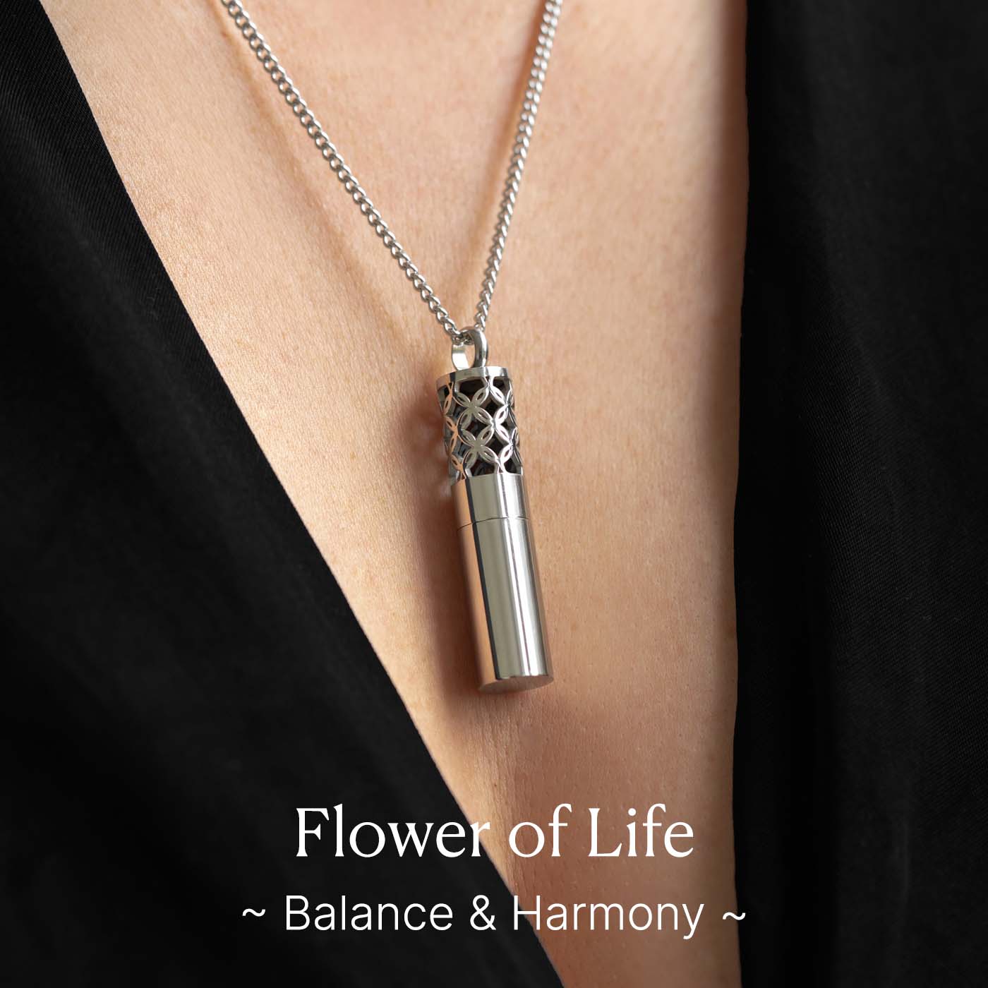 Inhalia essential oil necklace stainless steel
