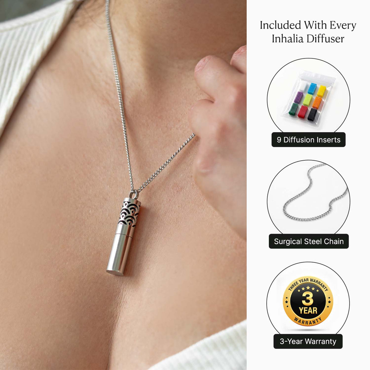Inhalia™ | Refillable Diffuser Necklace