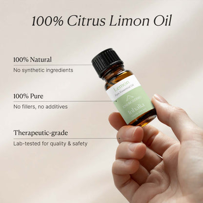 Lemon essential oil for energy, focus, and uplifting aromatherapy